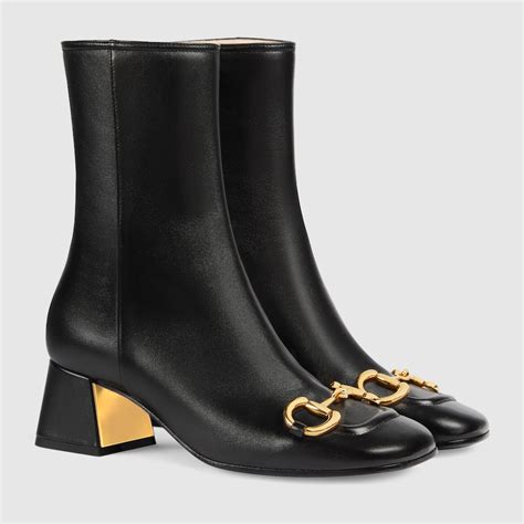 gucci horsebit pony hair boots|Gucci heeled ankle boots.